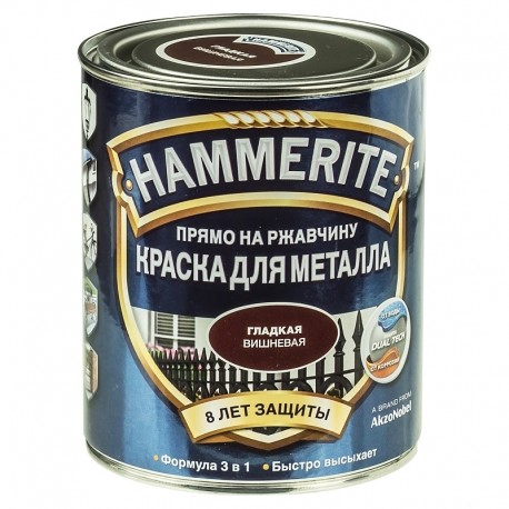 Краска HAMMER глад Вишнёвая