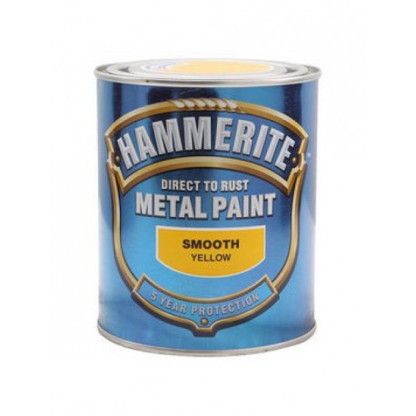 Краска Hammerite гладкая Желтая